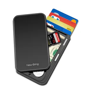 Protector RFID personalizable para hombre, billetera con imán deslizante para tarjetas, venta al por mayor