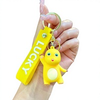 Vente en gros de nouveaux porte-clés en PVC en forme de petit dragon adorable, poupées 3D, pendentifs de couple, breloques de sac, jouets pour enfants, cadeaux