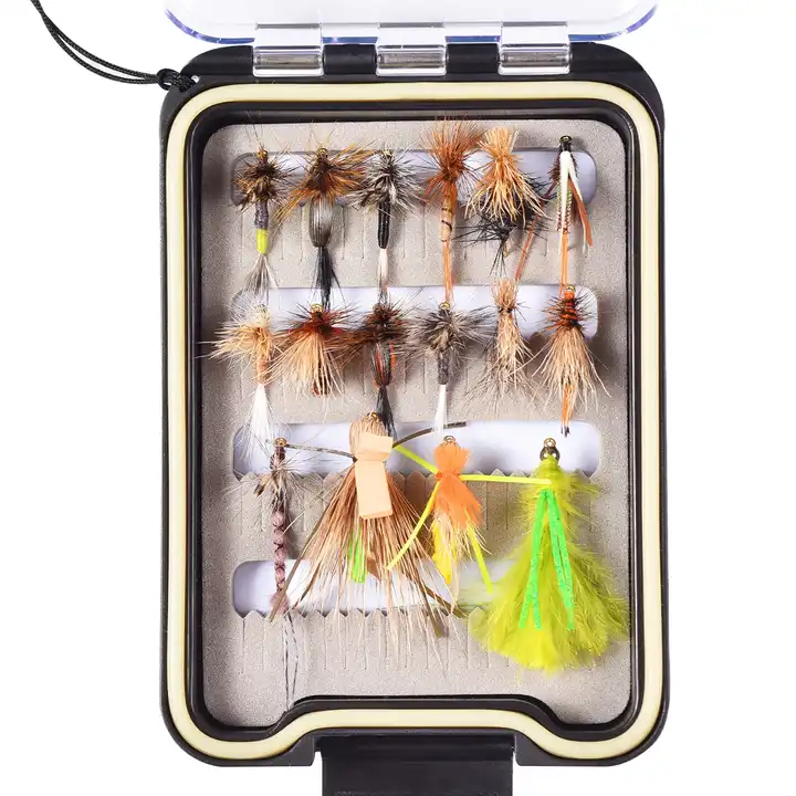 fly fishing flies kit 16pcs handmade