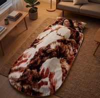 Sac de couchage d'hiver pour adulte en peluche, style enveloppe, design respirant, rembourrage en coton, longueur 170 cm, camping en plein air, léger