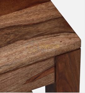 <b>Rustic</b> Sheesham Wood <b>Dining</b> <b>Chair</b> with Slatted Backrest and Solid Seat Modern Farmhouse Style Furniture for the <b>Dining</b> Room Home - Product Image 6