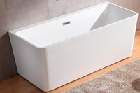 Baignoire autoportante en acrylique Rectangle de conception moderne directe d'usine pour adultes prix Offre Spéciale pour accessoire de salle de bain à usage intérieur