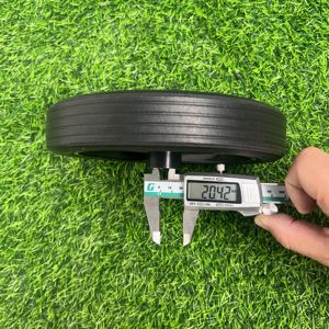 Ruota Girevole in Gomma Piena da 8 Pollici, Capacità di Carico 80kg, Silenziosa, Durevole, Antiscivolo, Senza Freno, per Carrelli da Pulizia Alberghieri - Product Image 4