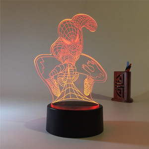 Veilleuse décorative en acrylique 3D, illusion <span class=keywords><strong>spiderman</strong></span> LED intelligente - Product Image 2