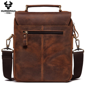 HUMERPAUL Casual Uomini uomini Borsa A Tracolla del Messaggero Della Borsa Dell'annata Borsa In Pelle impermeabile sling Affari singolo sacchetto di crossbody Bag - Product Image 2