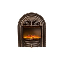Cheminée électrique autoportante en métal avec flamme LED intégrée, diverses spécifications disponibles
