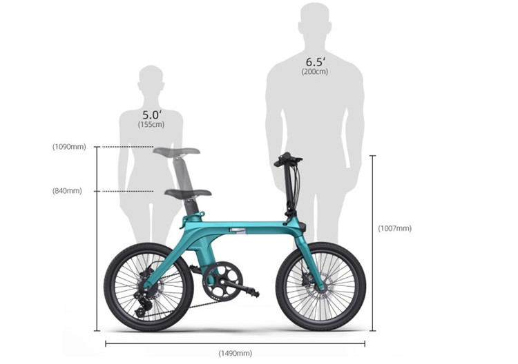 FIIDO X 20インチ折りたたみ電動自転車 250Wモーター 36Vバッテリー 7速