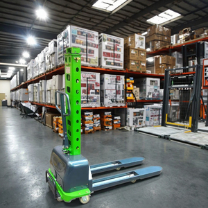 Küçük yarı elektrikli taşınabilir kendinden yükleme palet kaldırıcı istifleyici 1000kg kapasiteli Mini Forklift yük kaldırma araçları - Product Image 2