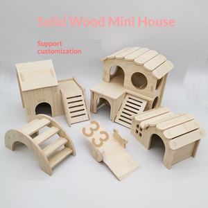 Vente en gros de maisonnettes en <span class=keywords><strong>bois</strong></span> massif pour hamsters, <span class=keywords><strong>balançoire</strong></span>, nid de sommeil, <span class=keywords><strong>balançoire</strong></span> à bascule, villa à double étage pour ours dorés, jouets et accessoires - Product Image 2