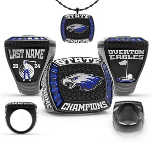 แหวนที่ระลึกการแข่งขันเบสบอลเด็กแบบกำหนดเองส่วนบุคคล ปี 2026, แหวนแชมป์เบสบอล - Product Image 1