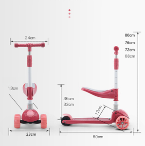 Scooter Eléctrico de Tres Ruedas al por Mayor, <span class=keywords><strong>Patinete</strong></span> con Altura Ajustable y Asiento para <span class=keywords><strong>Niños</strong></span> - Product Image 6