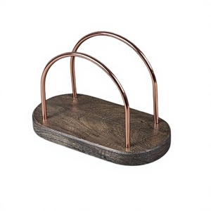 Iron And Wooden Base <b>Tissue</b> <b>Paper</b> Holder Customized Size And Shape Napkin Holder For Hotel And Restaurant Use - Product Image 1