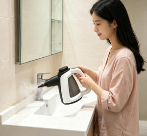 Compact Instant Heating Handheld Steam Cleaner 1300W Portable Household Steam <b>Steamer</b> for Kitchen Car Cleaning - Product Image 1