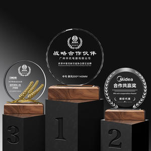 2023 Premio de cristal de alta calidad Premio de trofeo de cristal personalizado transparente en blanco al por mayor - Product Image 5