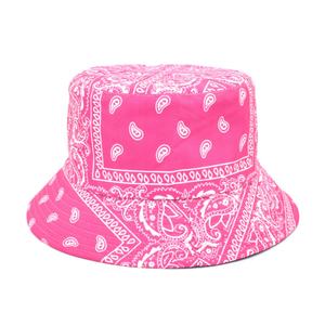 Ethnic Style Vintage Trendy <b>Retro</b> Cashew Flower Printed Fisherman Fashion Street Shade Double-Sided Sun Protection <b>Bucket</b> <b>Hat</b> - Product Image 5