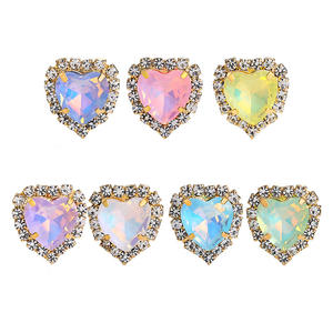 คริสตัลคุณภาพสูง รูปหัวใจ 3 มิติ แบบหลวม สำหรับเย็บติดหรือติดกับฐานแบบกรงเล็บ ใช้ตกแต่งชุด DIY - Product Image 4
