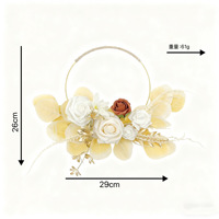 Guirlande de fleurs artificielles bohèmes à suspendre au mur, bouquet de mariage, guirlande florale en soie artificielle, décoration de table pour la maison