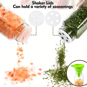 Vente en gros d'étiquettes de pots à épices de 4oz Récipients de cuisine autocollants Pots à épices en verre carrés de 120ml avec couvercles en bambou - Product Image 4