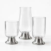 Verre à bière créatif en acier inoxydable avec base, tasse à eau résistante à la chaleur, verre à jus design pour événements et mariages