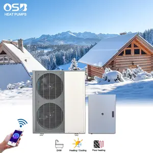 EVI a bassa temperatura ambiente fonte di aria pompa di calore split dc inverter riscaldamento pompa di raffreddamento per riscaldamento a pavimento/ventola serpentina di raffreddamento/DHW