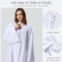Robes de chœur unisexes mates pour l'église, baptême, célébrant, confirmation, costume de remise de diplôme, robe de pasteur, robe de juge