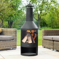 BeFun Crafts – Grande cheminée extérieure de 50 pouces en acier Corten pour brûler du bois, foyer de patio avec grille à bois – Fournisseur OEM ODM