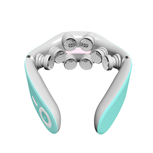 Calefacción de cuello inteligente 8D <span class=keywords><strong>TENS</strong></span> calefacción masaje cervical azul masajeador de cuello eléctrico inalámbrico recargable - Product Image 3