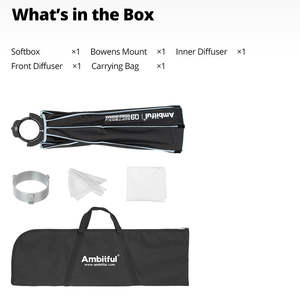 Difusor <span class=keywords><strong>de</strong></span> Flash Parabólico <span class=keywords><strong>de</strong></span> PVC Ambitful Serie Q9 para Q9-60/Q9-90/Q9-120 con Montura Bowens para Fotografía <span class=keywords><strong>de</strong></span> Retratos y Productos - Product Image 6