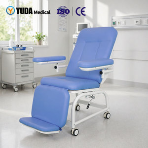 Fauteuil de dialyse et de phlébotomie manuel réglable YUDA Medical, capacité de charge 200 kg, conception durable pour la donatricesse sanguine, Chine - Product Image 1