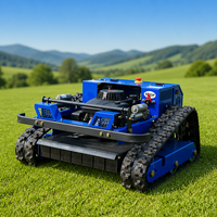 Tondeuse à gazon RC sans fil de type chenille, robot de coupe d'herbe télécommandé, conçu pour les fermes photovoltaïques