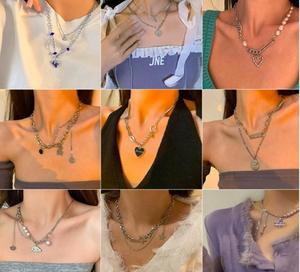 Collier Mixte <span class=keywords><strong>Kilo</strong></span> Vendu 40 ~ 50, Titane Acier, perles, pendentifs, Acier inoxydable, alliage, Diamant, hip Hop,Sweet Style - Product Image 6