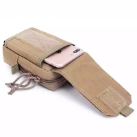 Sac de taille tactique BEARKY MOLLE, accessoires de randonnée décontractés, style vintage, fermeture éclair, EDC, pochette pour téléphone portable, magazine, polyester