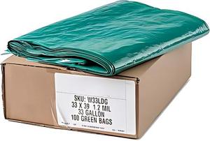 Huamaohengchun - Bolsas de Basura de 31-33 Galones, 1.2 Mil, Resistentes, para Contenedores de Basura, 33" x 39", Verdes, Paquete de 100 - Product Image 2