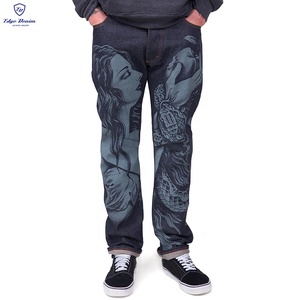 <span class=keywords><strong>Jeans</strong></span> EDGEDENIM con Logotipo Personalizado, Corte Láser Y2k, <span class=keywords><strong>Grabado</strong></span> Láser, Impresión Completa, Ajuste Holgado, <span class=keywords><strong>Jeans</strong></span> de Mezclilla para Hombre - Product Image 4