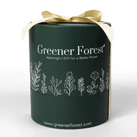 Boîte cadeau en carton cylindrique en papier recyclable écologique pour fleurs, cadeau d'anniversaire, Saint-Valentin