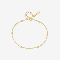 FUAMAY 2025 Bijoux minimalistes en argent sterling 925, bracelet chaîne à billes réglable de 2,5 mm, chic et luxueux pour un usage quotidien pour femmes