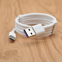 Kabel Data pengisian daya cepat, kabel pengisian daya Super Tipe C USB Tipe C asli, ponsel 5A, kualitas terbaik, 1M, untuk ponsel Huawei Mate 30 20 P30 P20