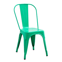 Chaise empilable en métal coloré de conception moderne, vente en gros de meubles ShengFang