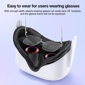 오큘러스 퀘스트 2용 가상 현실 게임 액세서리, 빛 차단, 땀 방지, 통기성이 있는 PU 가죽 페이스 커버 - Product Image 5