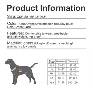 工場直送 犬用ハーネス ハンドル付き 制御力強化 ソフトメッシュ ネオプレンパッド入り 通気性 丈夫 調節可能 日常のスポーツに - Product Image 5