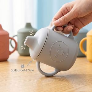 Tasse d'apprentissage en silicone pour bébé, tasse à paille anti-chute pour l'apprentissage et l'entraînement, adaptée aux enfants de 6 mois à 3 ans - Product Image 4