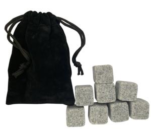 ウイスキーストーンとウイスキーグラスギフトボックスセット-8花崗岩冷却ウイスキーロック2大きな7オンスクリスタルグラス木製ボックス - Product Image 4