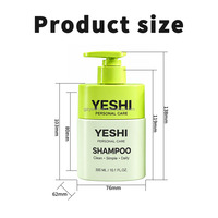Bouteille pompe ovale vide en plastique PET 300 ml (10,1 oz) rechargeable pour shampoing, après-shampoing, gel douche, lotion – Personnalisation OEM
