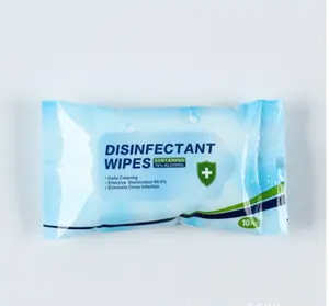 Lingettes humides antibactériennes Adultes Antiseptique Non-tissé Tuer 99.99% Tissus désinfectants bactériens et germes