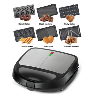 <b>Waffle</b> <b>Maker</b> 24x24cm Electric Nonstick Dual Mold Breakfast Sandwich <b>Maker</b> - Product Image 5