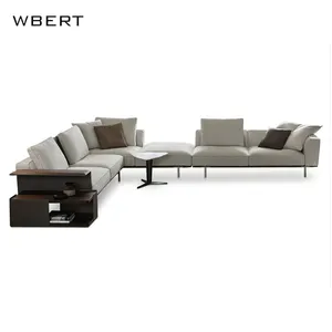 WBERT Set divano in tessuto personalizzato Minimal Design nordico casa Hotel soggiorno Villa stile postmoderno casa appartamento italiano soggiorno