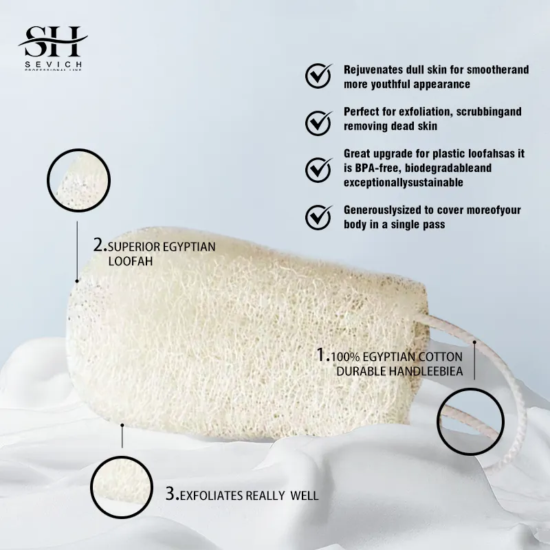 Prezzo di fabbrica bagno biodegradabile Luffa spugne 100% cotone egiziano naturale spugna di mare corpo luffah