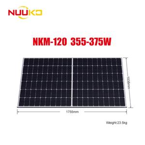 Cho Nuuko Năng Lượng Mặt Trời Bảng Điều Khiển Chất Lượng Cao 166Mm 355W-375W Nửa Di Động Bifacial <span class=keywords><strong>PV</strong></span> Mô-đun Tuv Cho Chứng Nhận Hot Bán Với Pallet - Product Image 5