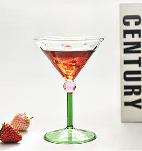 彩色圆点奢华葡萄酒和鸡尾酒杯优雅的家居装饰，带有别致的月亮和布宜诺斯艾利斯图案 - Product Image 6