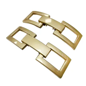 Polish Shoe buckle part metal lady shoes buckle decoration chain Lefu shoes accessories